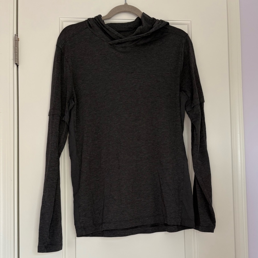 Lululemon Gray Hooded Tee